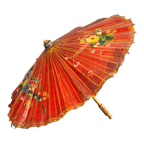 Antieke Handgeschilderde Papieren Parasol thumbnail 1