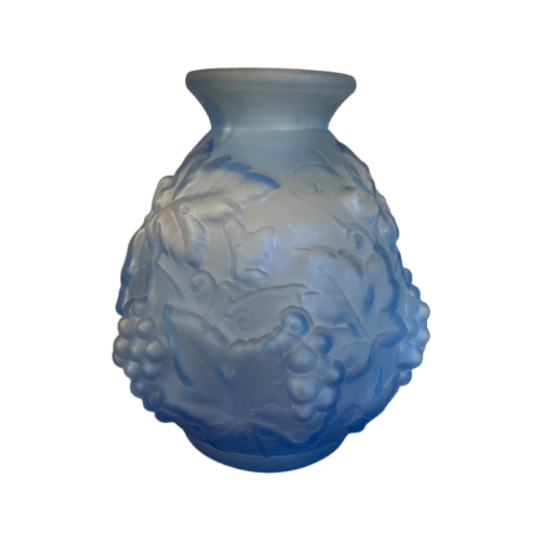 Art Deco 1930 Vaas Etaleune Paris Blauw Frans 1