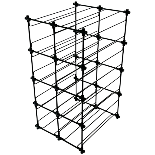 Vintage Wijnrek Modulair Metaal Jaren 80 Minimalistisch