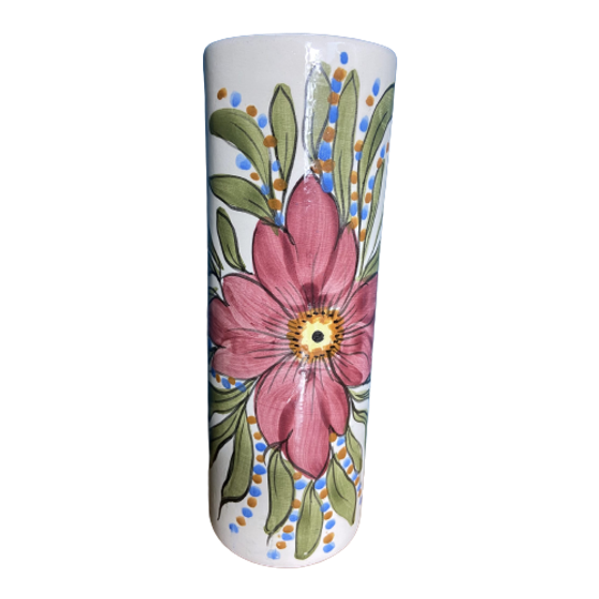 Bloemenvaas Wit Keramiek – Beschilderd 1