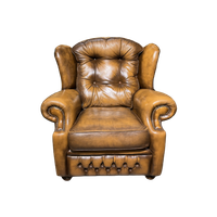 Engelse Chesterfield Fauteuil Springvale Model Suzanne Tabacco Bruin