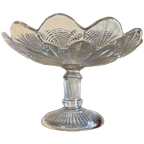 Vintage Glazen Schaal Op Voet Tazza Koekjesschaal Frans thumbnail 1