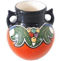 Antiek Vaasje Oranje Vaasjes