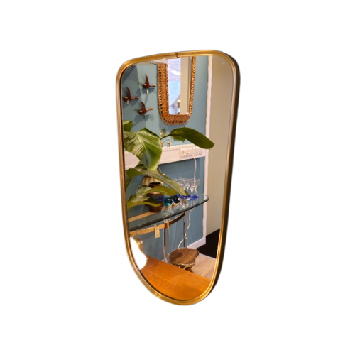 Vintage Wandspiegel Spiegel Mirror Messing Goud