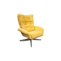 * Vintage Draaifauteuil Herbekleed Deense Fauteuil Draaistoel