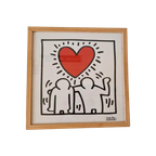 Keith Haring A Heart In Love Print In Lijst thumbnail 1