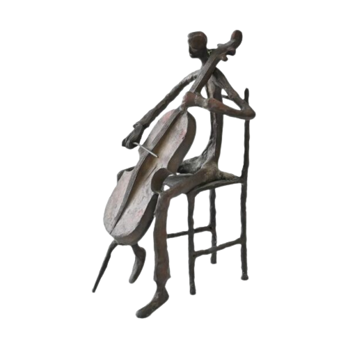 Verbronst Beeld Cellist