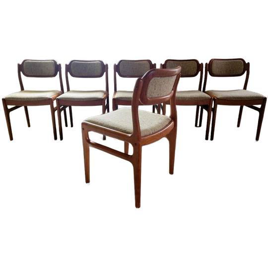 Set Van 6 Eetkamerstoelen Van Johannes Andersen Voor Uldum 1