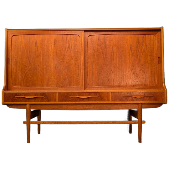 Vintage Highboard, Deens Design Uit De Jaren 60 1