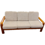 Vintage Deens Design Drie-zits Bank Teak 70s thumbnail 1