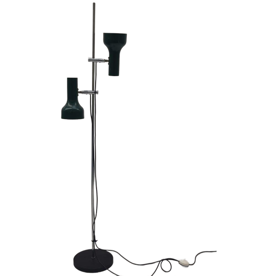 Vintage Staande Lamp Met Twee Spots Vloerlamp Metaal Groen 1