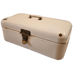 Vintage Witte Emaille Brooddoos Broodtrommel Bak thumbnail 1