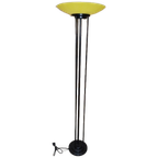 Design Staande Lamp Geel Witte Glazen Kap thumbnail 1