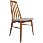 Zes Deens Vintage Houten Eetkamerstoelen Koefoed Hornslet thumbnail 1