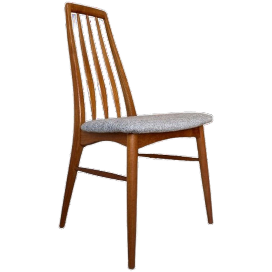 Zes Deens Vintage Houten Eetkamerstoelen Koefoed Hornslet 1