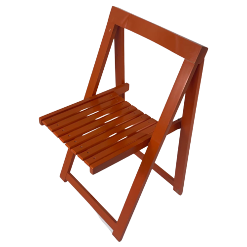 Aldo Jacober - Folding Chair Model ‘Trieste’ - Bazzani Italy - Orange - Multiple In Stock