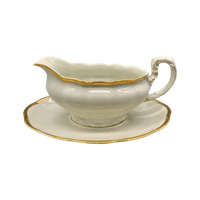 Koenigszelt Vintage Sauskom Sauciere Roomwit/goud