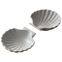 Set Of 2 Vintage Clamshell Dishes