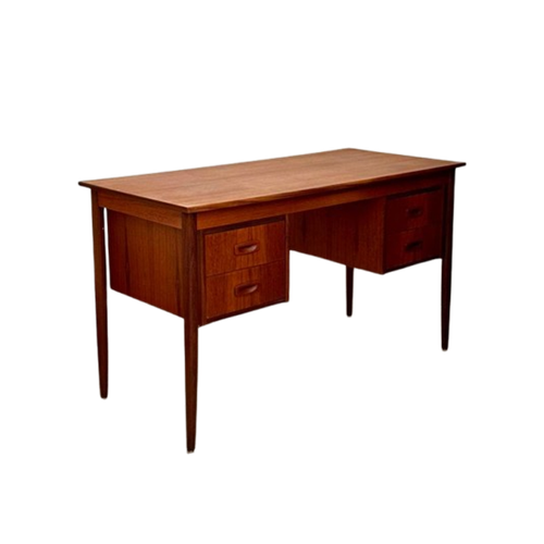 Vintage Deens Teakhouten Bureau Jaren ‘60