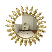Mid Century Verkoperd Metalen Zonnespiegel Deknudt Convex 50Cm