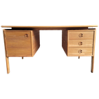 Zeldzame Pine Wood Desk - Arne Vodder Voor Gv Møbler thumbnail 1