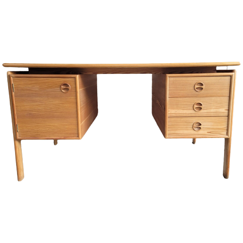 Zeldzame Pine Wood Desk - Arne Vodder Voor Gv Møbler