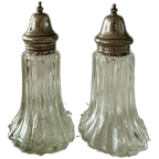 Vintage Peper En Zoutstel Glas En Metaal thumbnail 1