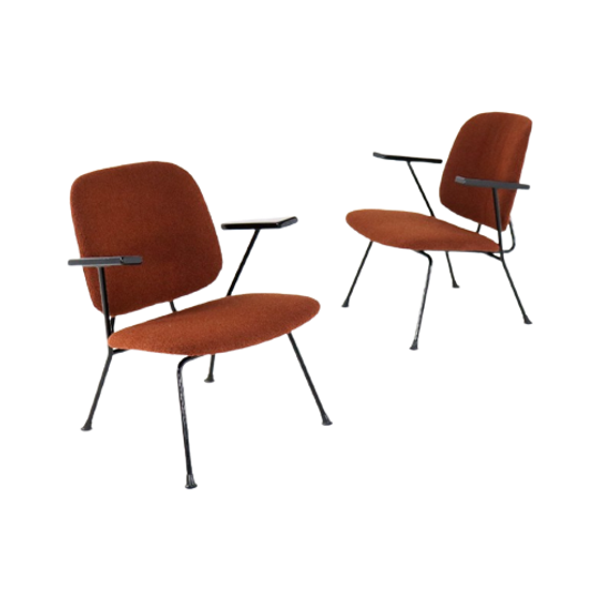 Gijs van der Sluis Fauteuil No 12 Vintage Opnieuw Gestoffeerd | 2 Stuks Op Voorraad 1