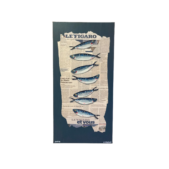 Schilderij Sardientjes Le Figaro 1