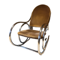 Thonet Chrome-stalen Schommelstoel