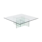 Italian Modern Architectural Glass Coffee Table 1970S thumbnail 1