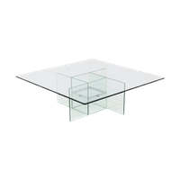 Italian Modern Architectural Glass Coffee Table 1970S