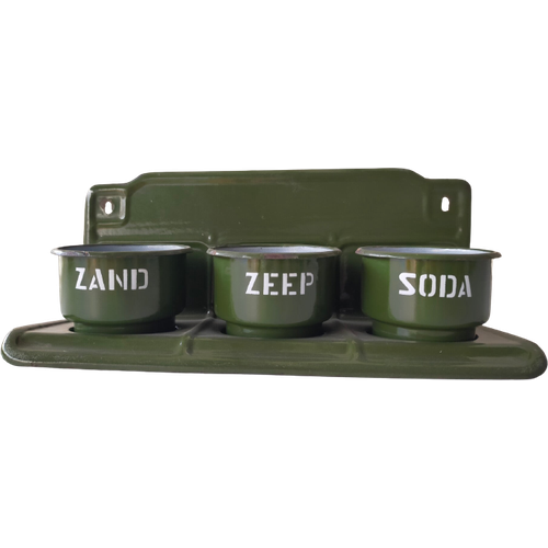Emaille Set Zand - Zeep - Soda Donker Groen