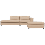4x6 sofa - X2 Modulaire Bank Beige Velours thumbnail 1
