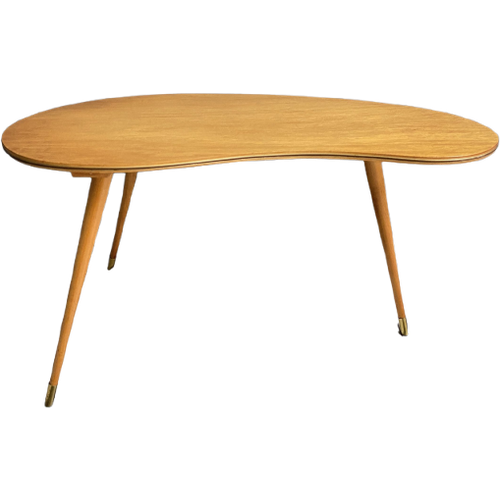 Wood Kidney Shape Table 1960S