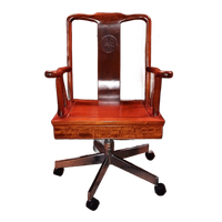 2 Mahonie Bureaustoelen
