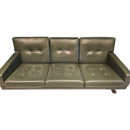 Leren Mid Century 3 Zits Bankje 1
