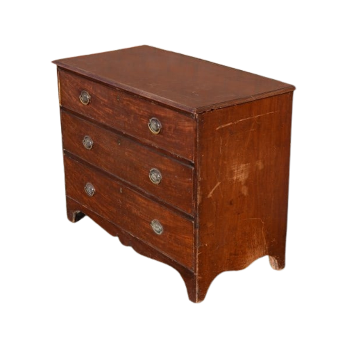 Ladecommode Antiek Eiken Met Mahonie