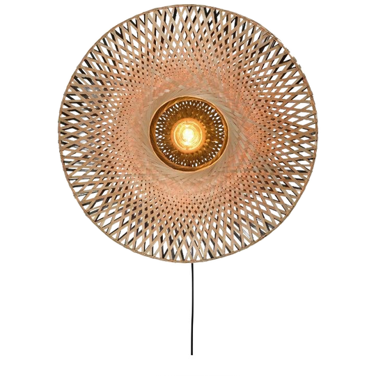 Good&mojo | Kalimantan Wandlamp Rond 44cm Naturel 1