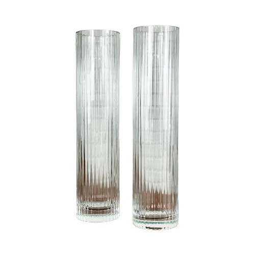Cilindervormige Glazen Vazen Set