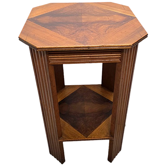 Frans Art Deco Octagon Bijzettafel, Jaren 30 1