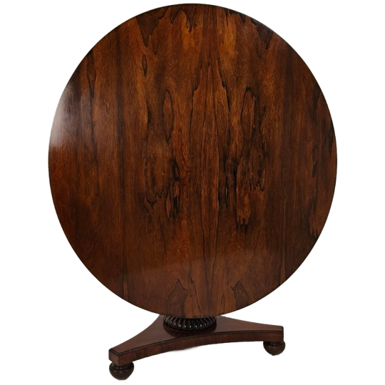 Uitstekende Kwaliteit 19E-Eeuwse Willem Iv Palissander Ontbijttafel Met Kantelblad – Ca. 1820 1