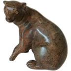 Bronzen Zittende Beer Pierre Chenet thumbnail 1