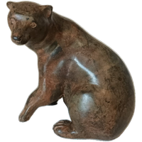 Bronzen Zittende Beer Pierre Chenet