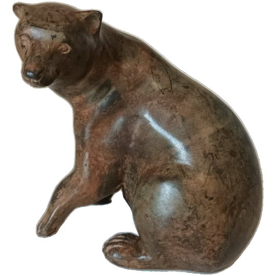 Bronzen Zittende Beer Pierre Chenet 1