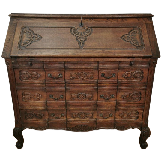 Antieke Vintage Secretaire Ladekast Landelijk Bureau Buro 1