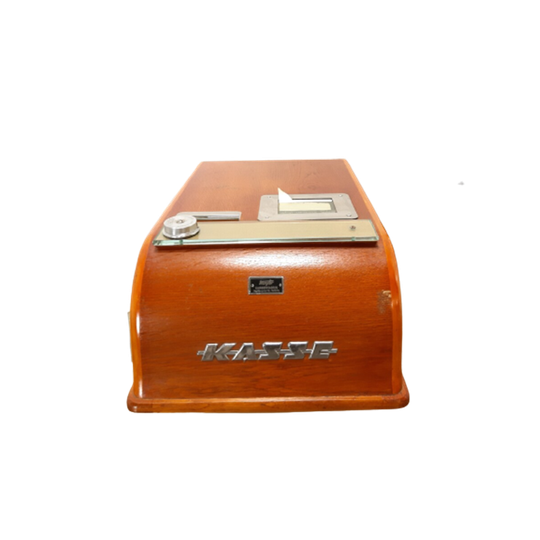 Vintage Oude Houten Toonbank Kassa Mogler Kassenfabrik 1