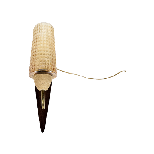Philips - Vintage - Muurlamp - Wandlamp - Messing - Teak - 60's 1