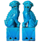 Set Chinese Tempelhondjes In Azuurblauw thumbnail 1
