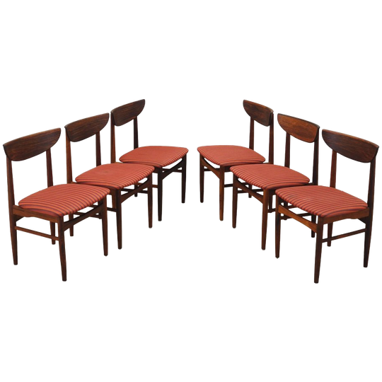 Set Of Six Rosewood Chairs, Danish Design, 1970s, Manufacturer: Skovby Møbelfabrik 1